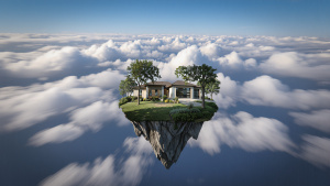 Custom home built by Rosewood Homes in Sioux Falls SD - dramatic sky view