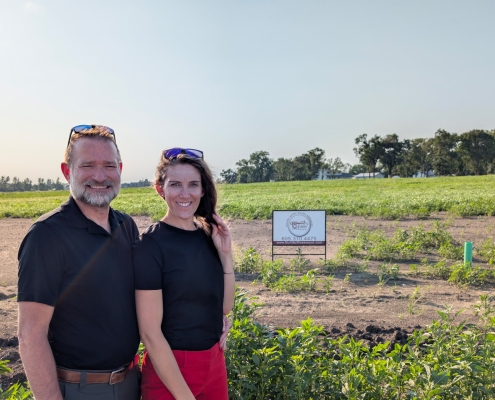 Larry and Rachael Weissenburger on a new custom home build site — Rosewood Homes & Real Estate, Sioux Falls SD