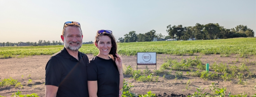 Larry and Rachael Weissenburger on a new custom home build site — Rosewood Homes & Real Estate, Sioux Falls SD