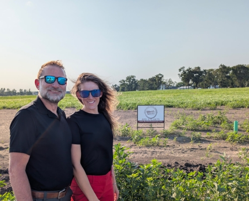 Larry and Rachael Weissenburger at a new custom home build site — Rosewood Homes & Real Estate, Sioux Falls SD
